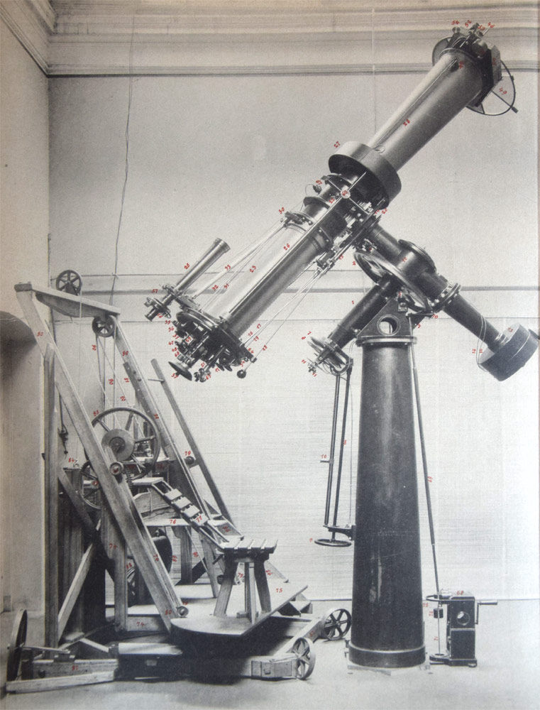 Heliometer und Beobachtungsstuhl 1894