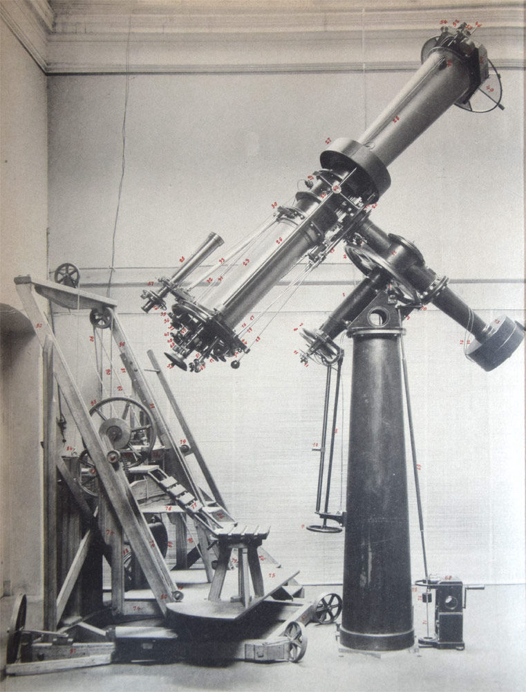 Heliometer und Beobachtungsstuhl 1894